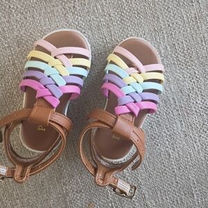 Toddler Rainbow Strappy Sandals Size 4
